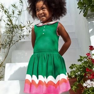 Mini Boden Green and Pink Kids Dress